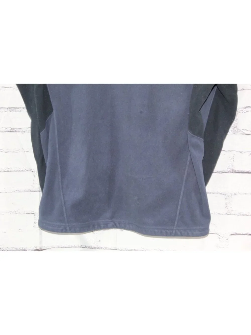 LL Bean Polartec Fleece Jacket Blue Black Full Zip Outdoor Size Large